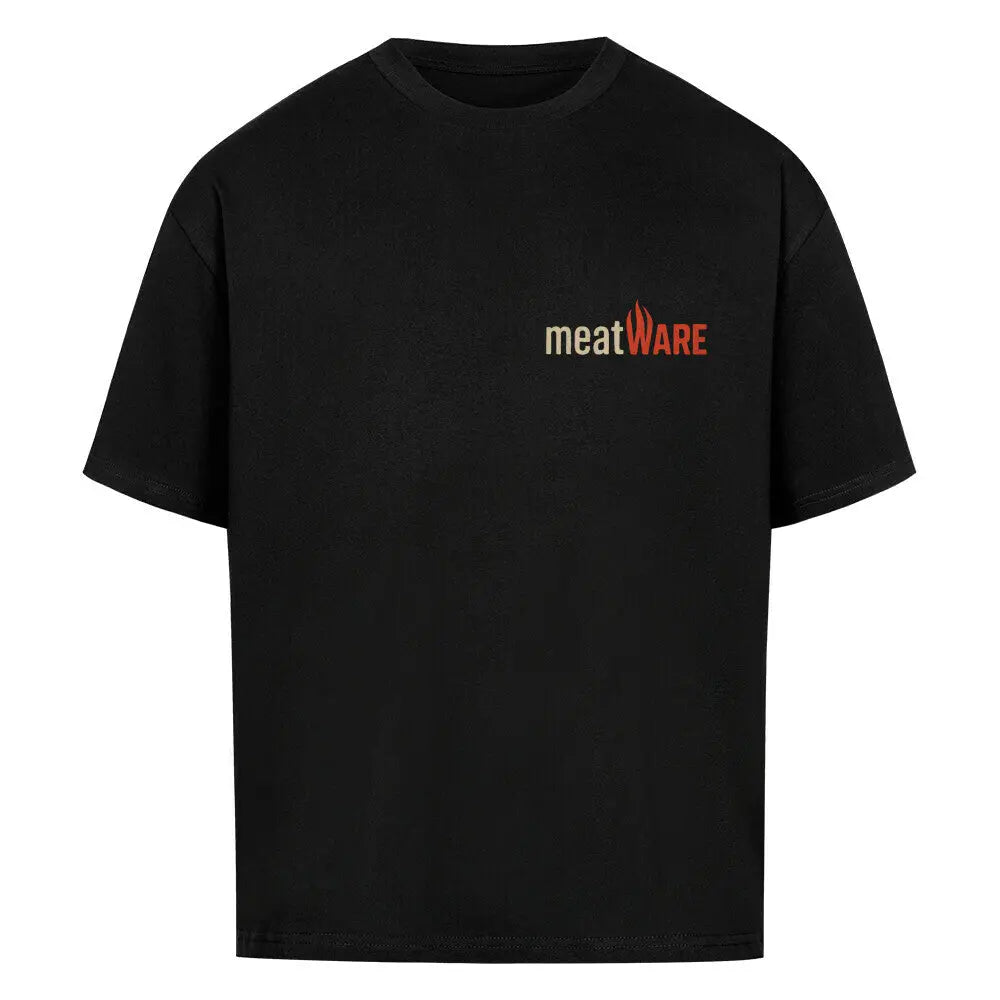 Oversized Shirt meatWARE Logo – Heavy Cotton | Front & Back Print – Motivdruck in Schwarz