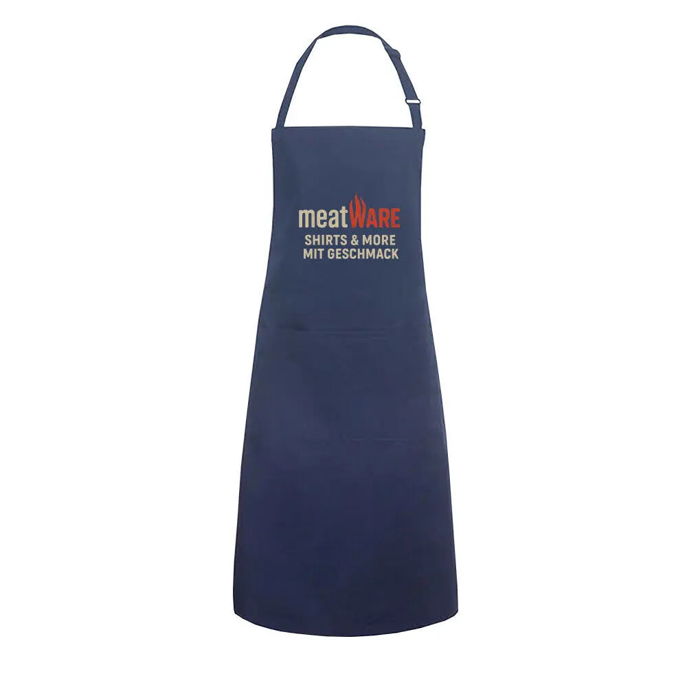 meatWARE Grill- & Kochschürze – Motivdruck in Navy