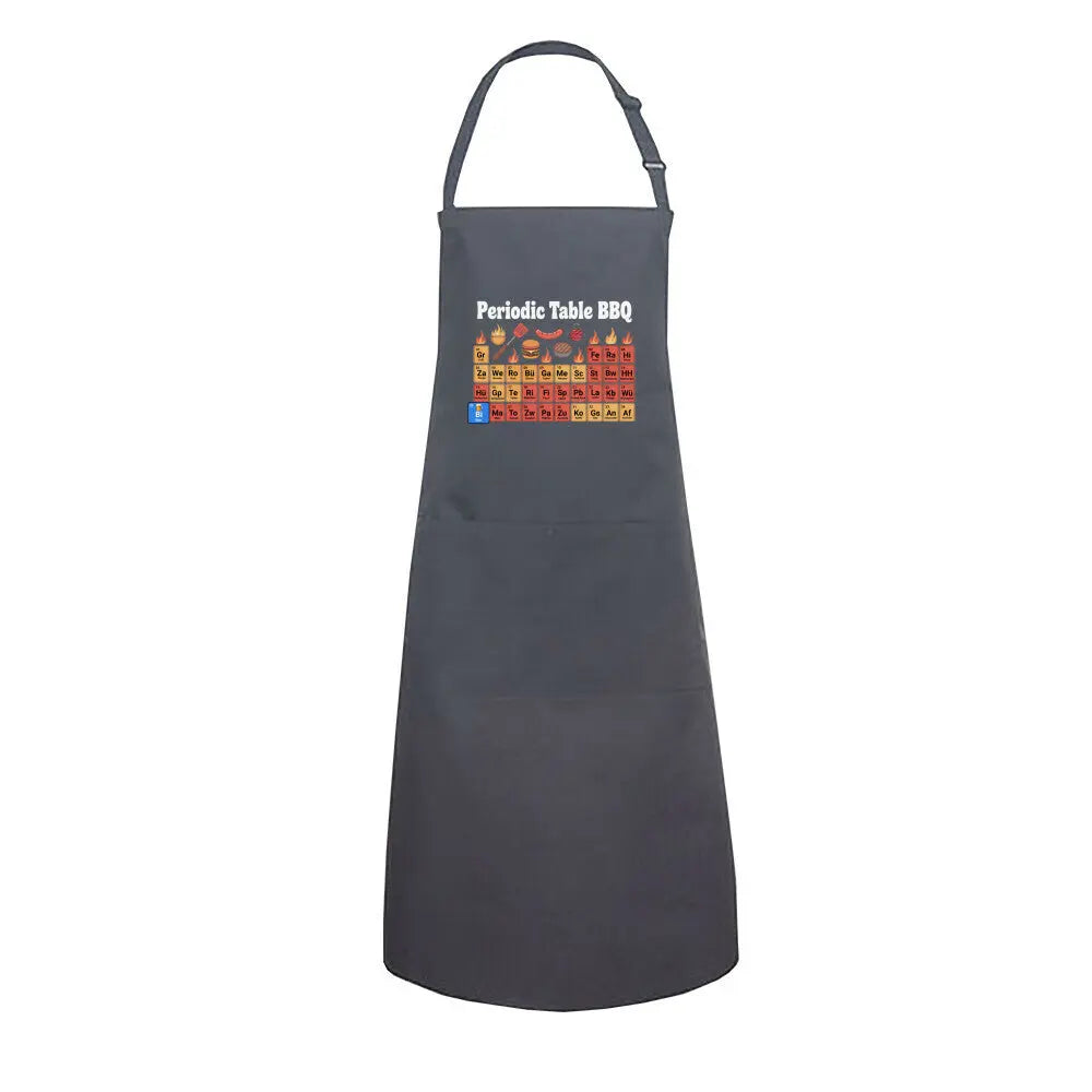 Periodic Table BBQ – Grillschürze – Motivdruck in Anthrazit