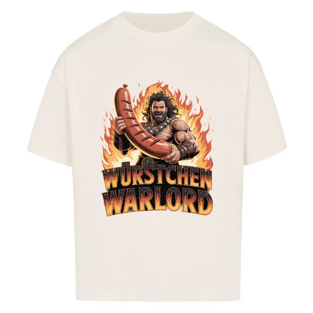 WÜRSTCHEN WARLORD – Oversized Shirt – Motivdruck in Natural Raw