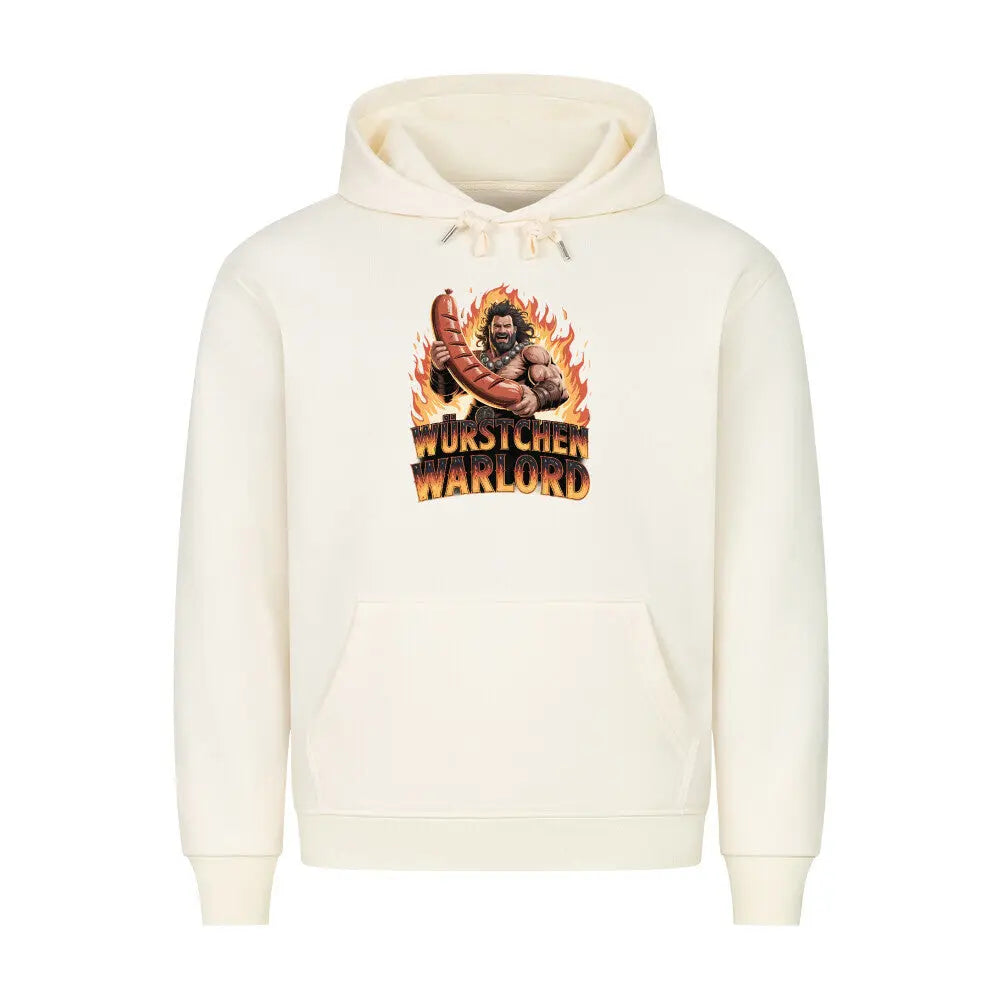 WÜRSTCHEN WARLORD – PREMIUM HOODIE – Motivdruck in Beige