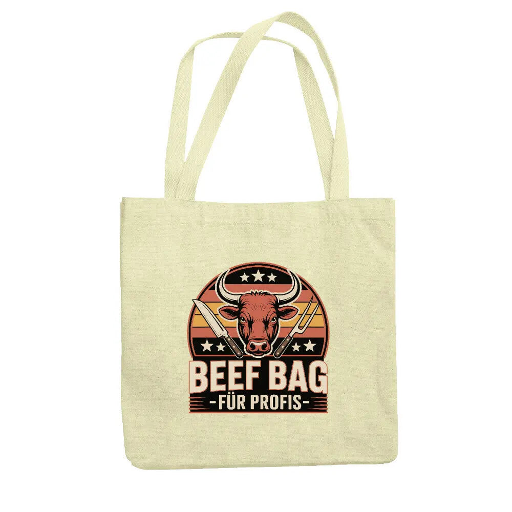 BEEF BAG FÜR PROFIS – Jutebeutel – Motivdruck in Natural