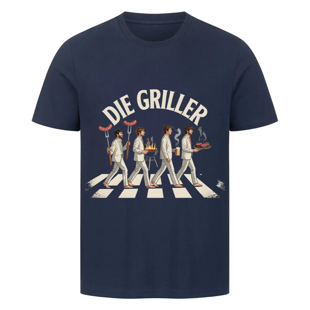 Die Griller – BBQ Abbey Road Shirt – Motivdruck in French Navy