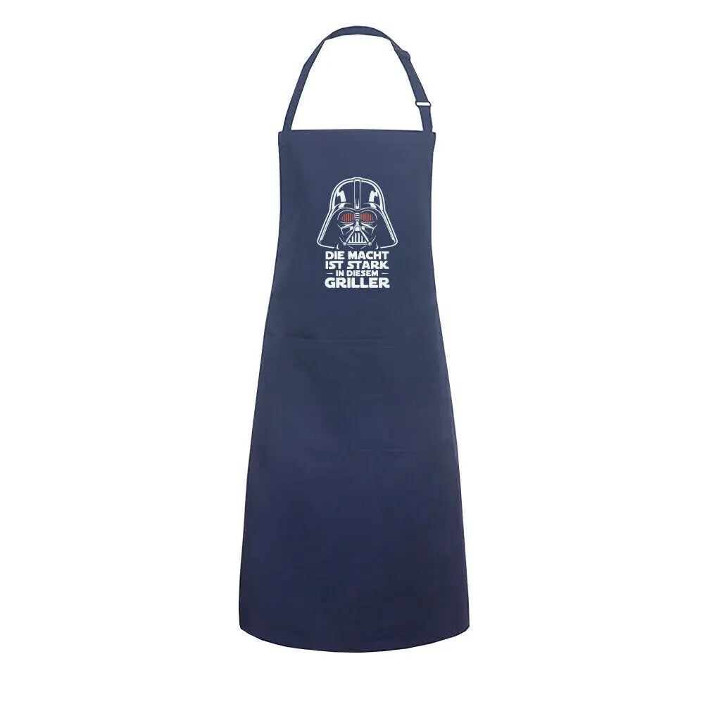 Die Macht ist stark in diesem Griller – Grillschürze – Motivdruck in Navy