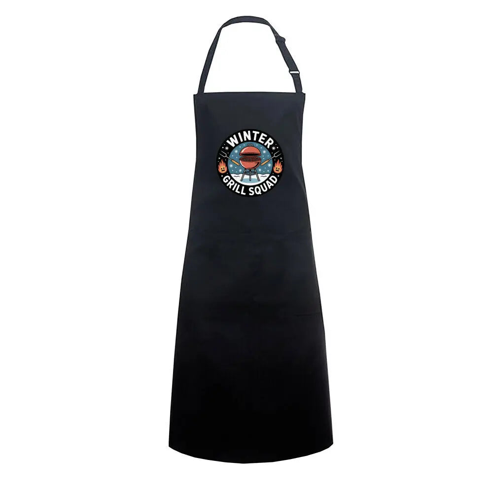 Winter Grill Squad – Grillschürze – Motivdruck in Schwarz