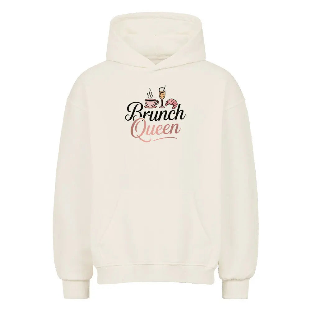 Brunch Queen - Oversized Hoodie – Motivdruck in Natural Raw