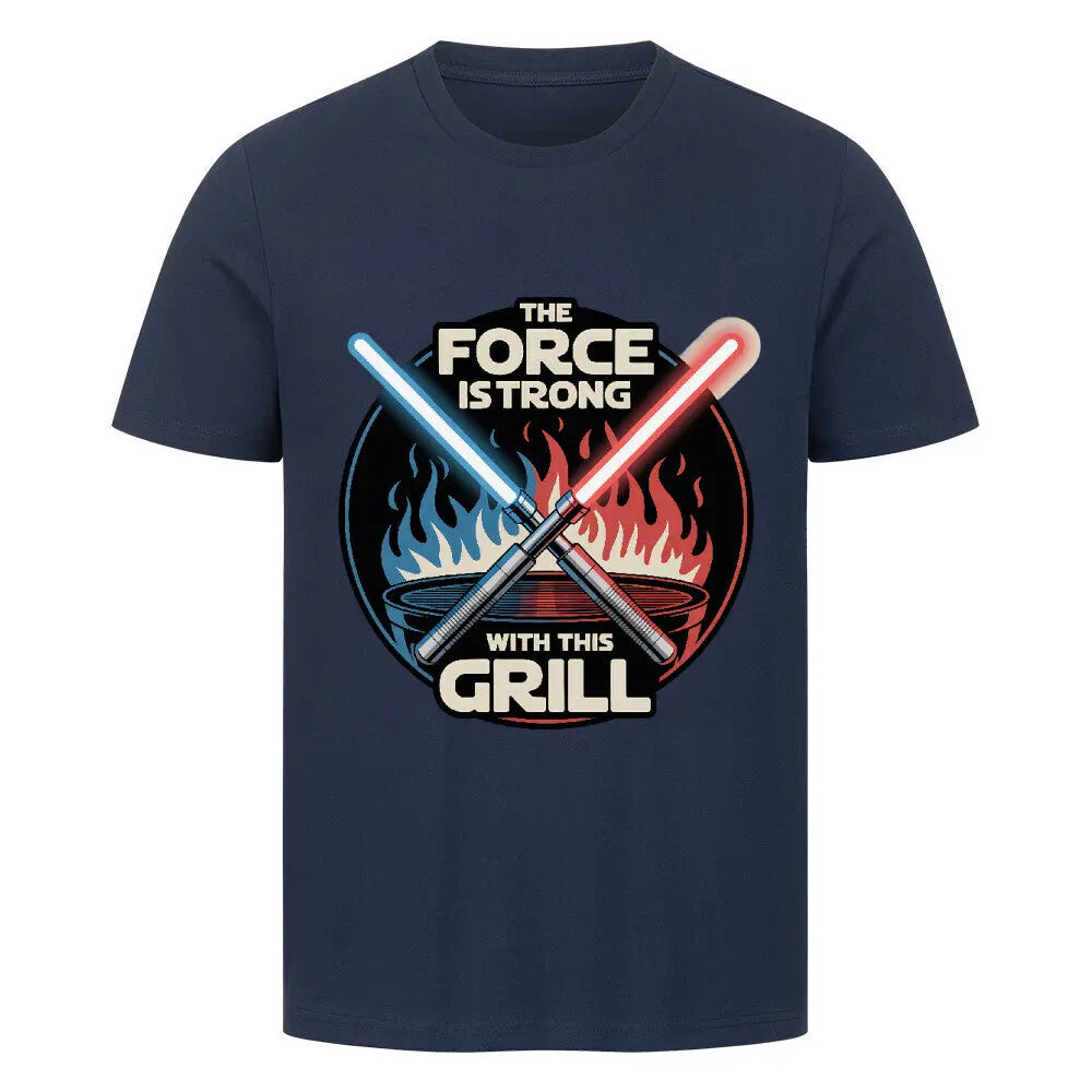 The Force Is Strong With This Grill – Premium T-Shirt – Motivdruck in French Navy