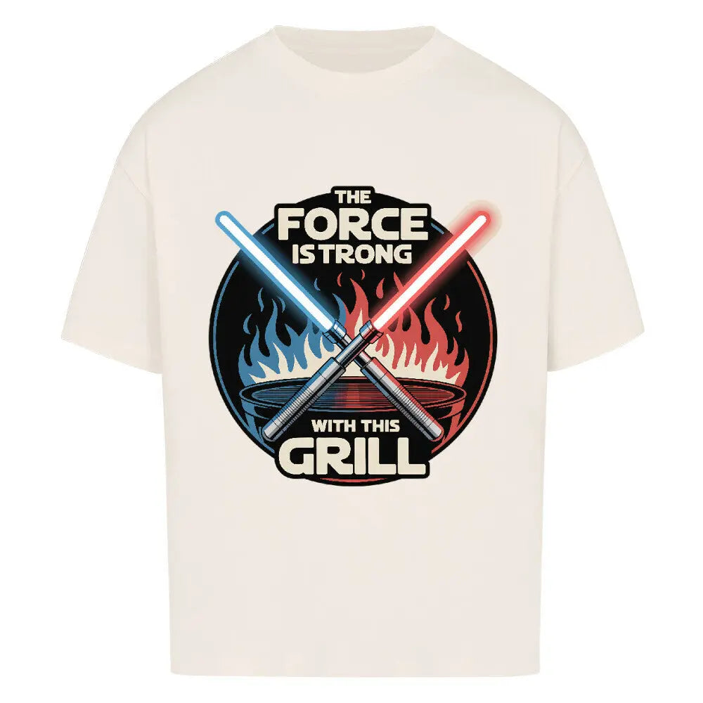 The Force Is Strong With This Grill – Oversized Shirt – Motivdruck in Natural Raw