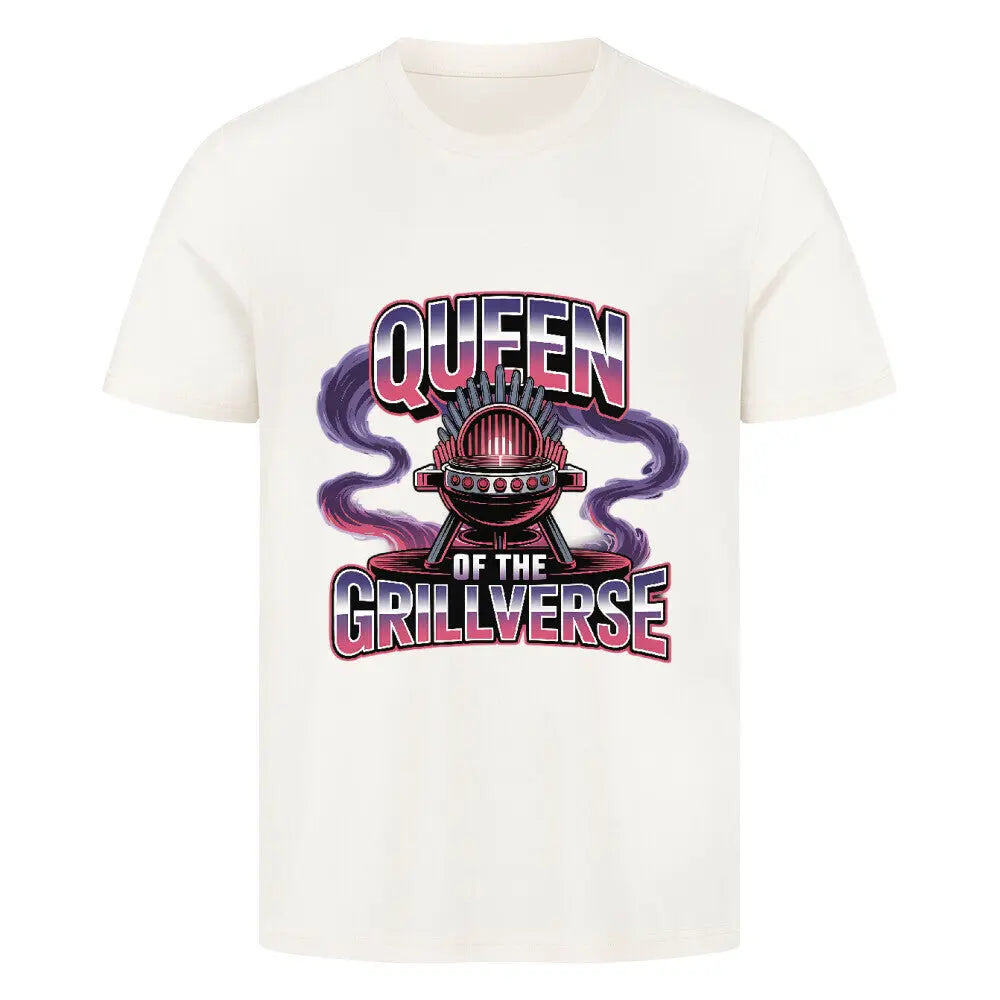 Queen of the Grillverse – Premium T-Shirt – Motivdruck in Natural Raw