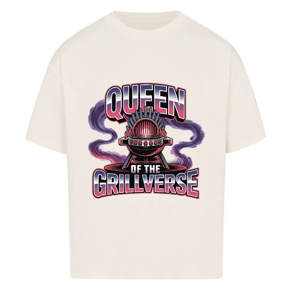 Queen of the Grillverse – Oversized Shirt – Motivdruck in Natural Raw
