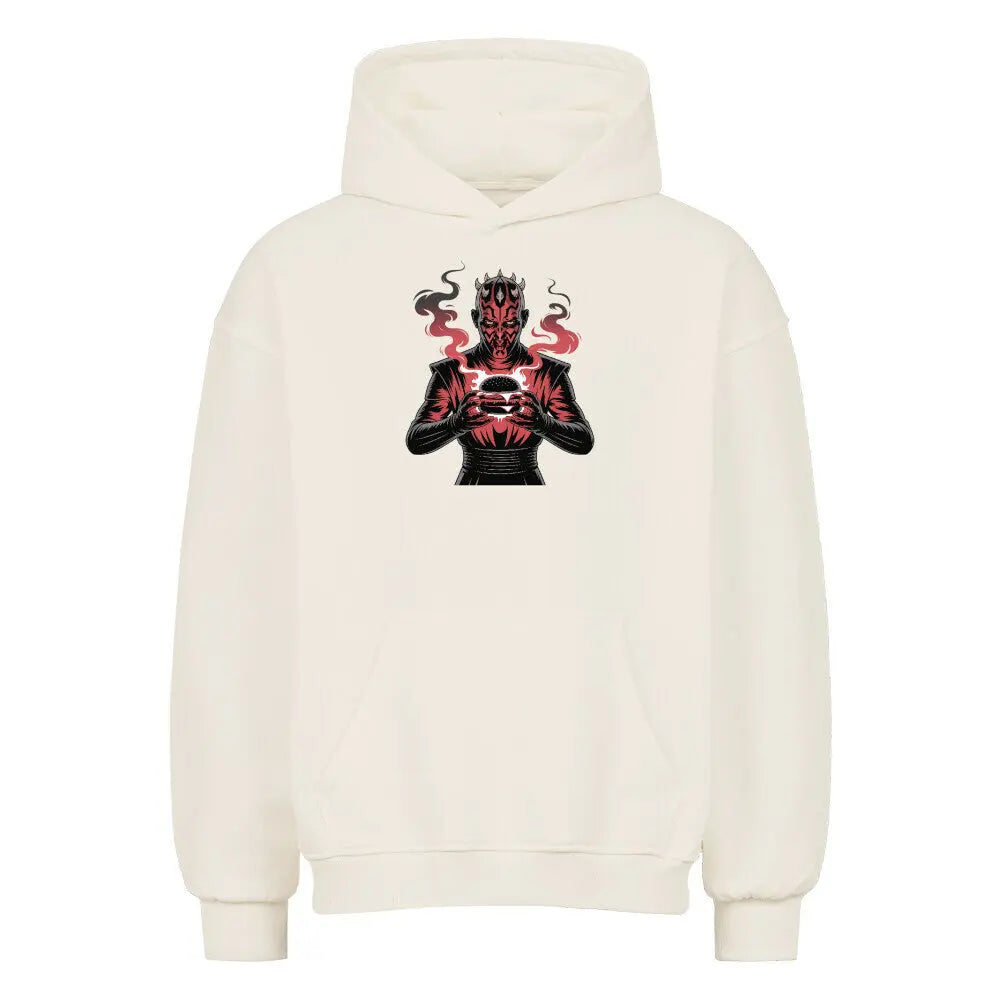 Darth Maul – The Dark Side of the Grill – Oversized Hoodie – Motivdruck in Natural Raw