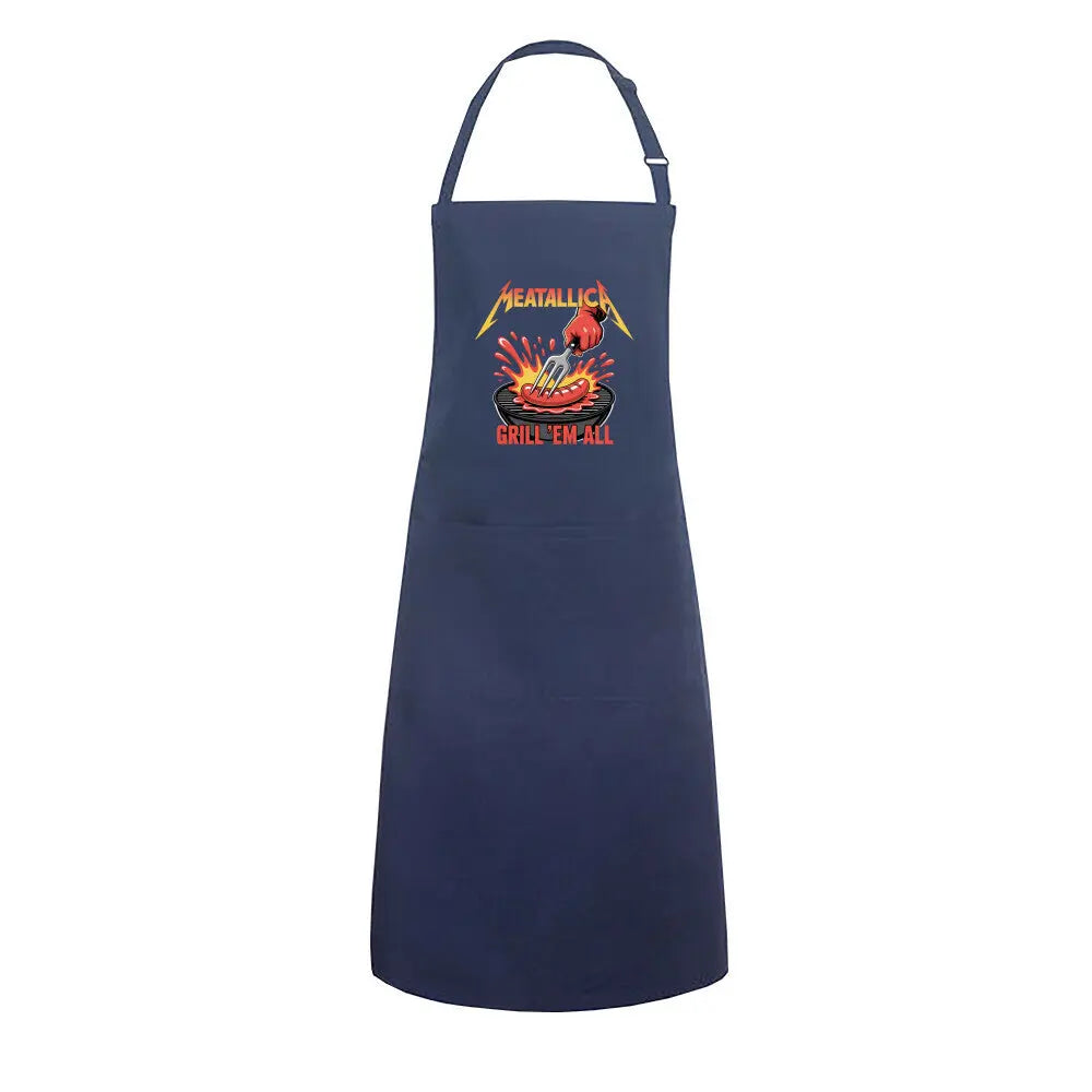 Grill ’Em All – Grillschürze – Motivdruck in Navy