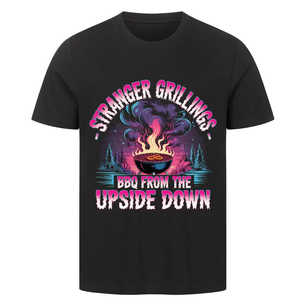 Stranger Grillings – Premium T-Shirt – Motivdruck in Schwarz
