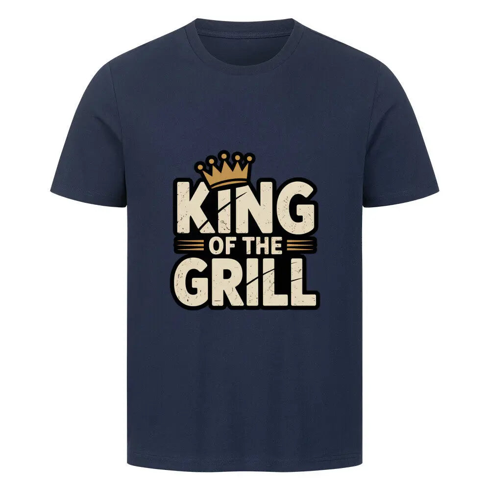 KING OF THE GRILL – Premium T-Shirt – Motivdruck in French Navy