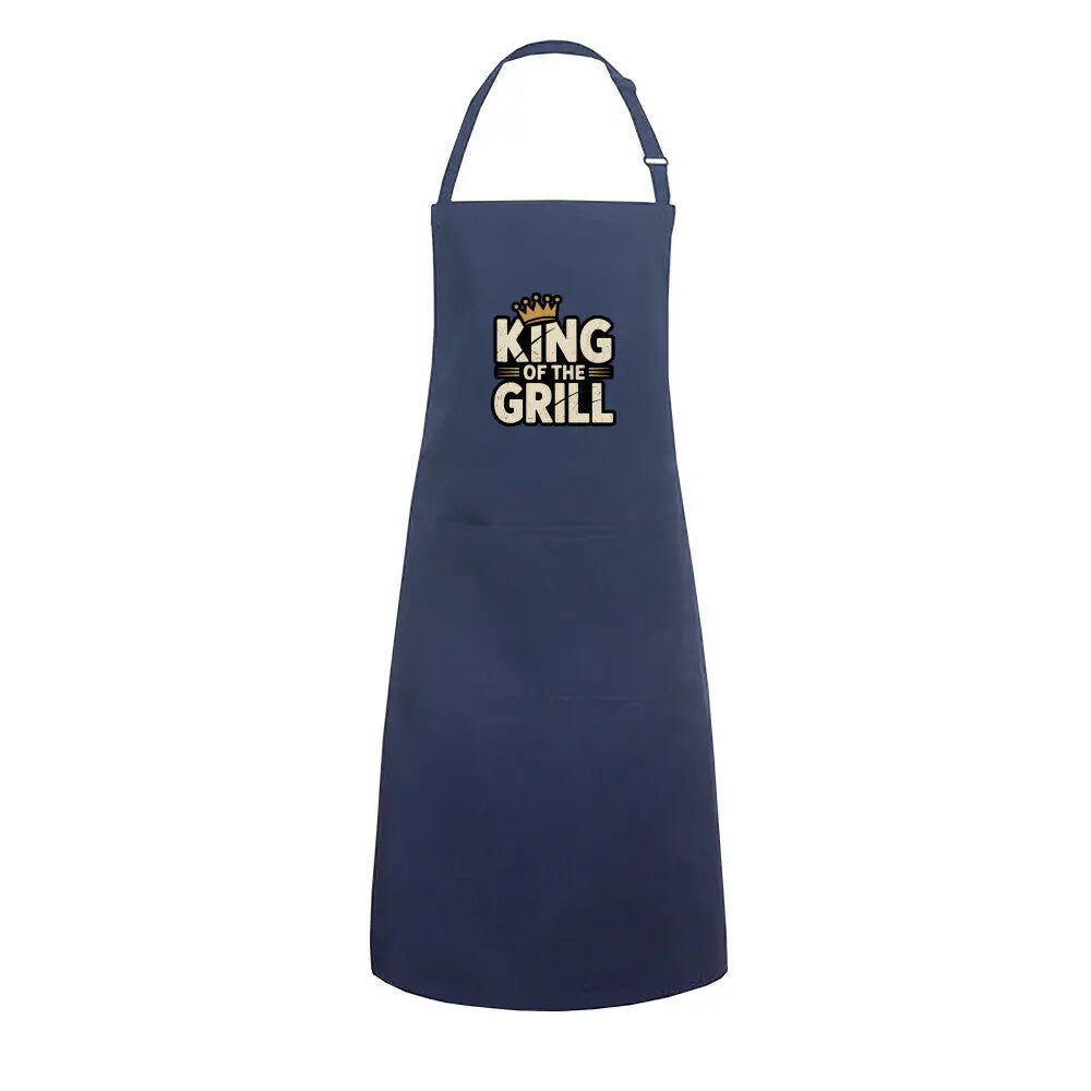 KING OF THE GRILL – Grillschürze – Motivdruck in Navy