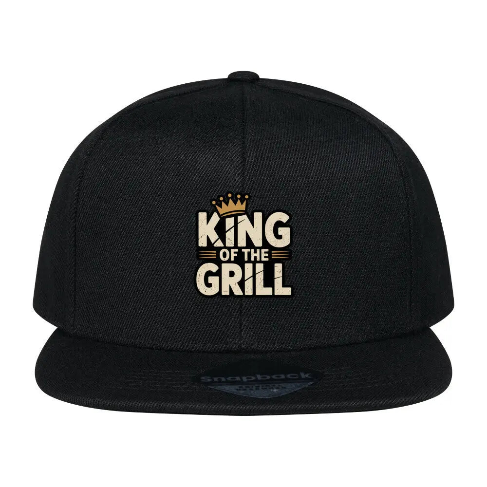 King of the Grill – Snapback Cap – Motivdruck in Schwarz