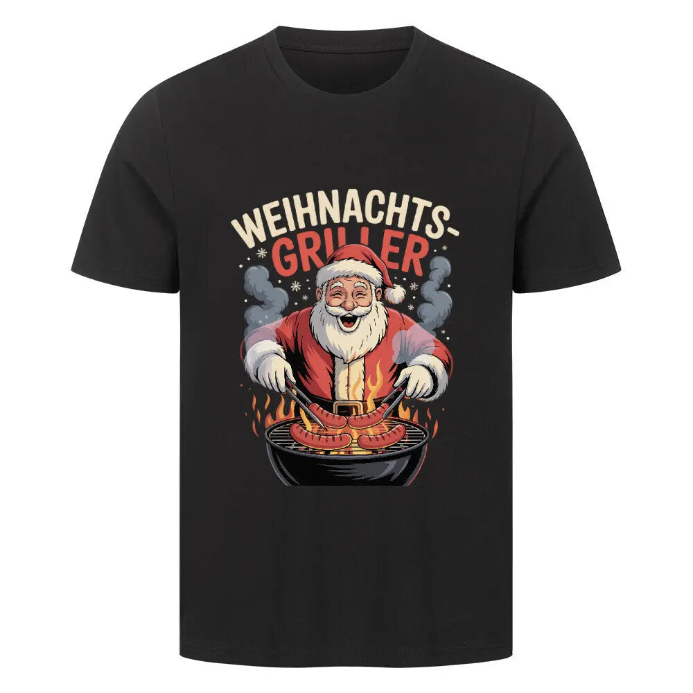 Weihnachts-Griller – Premium T-Shirt – Motivdruck in Schwarz