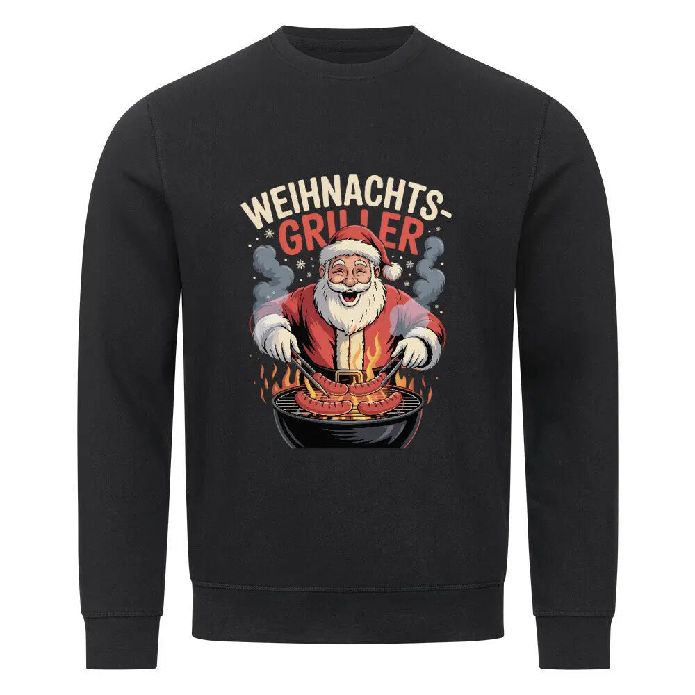 Weihnachts-Griller – Premium Sweatshirt – Motivdruck in Schwarz
