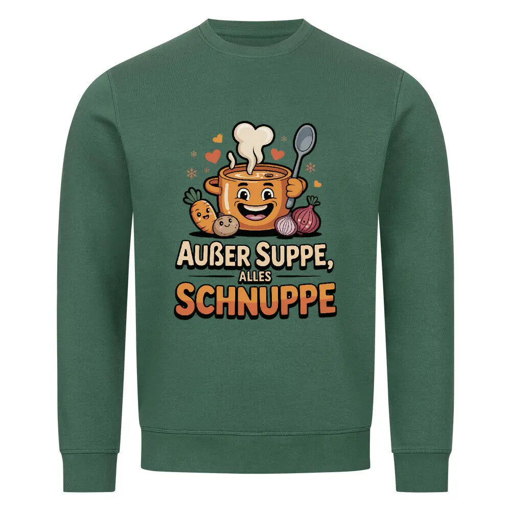 Außer Suppe, alles Schnuppe – Premium Sweatshirt – Motivdruck in Varsity Green
