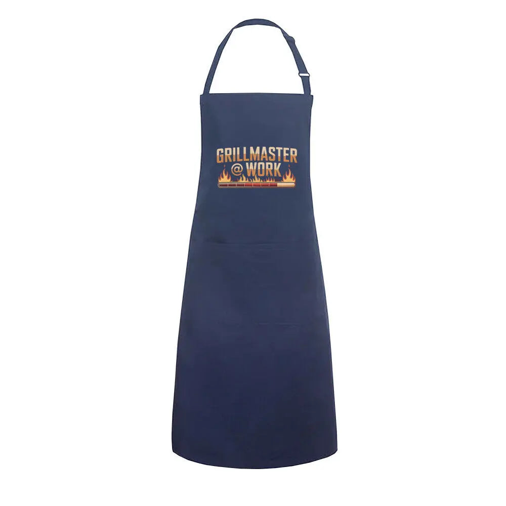 Grillmaster @ Work – Grillschürze – Motivdruck in Navy