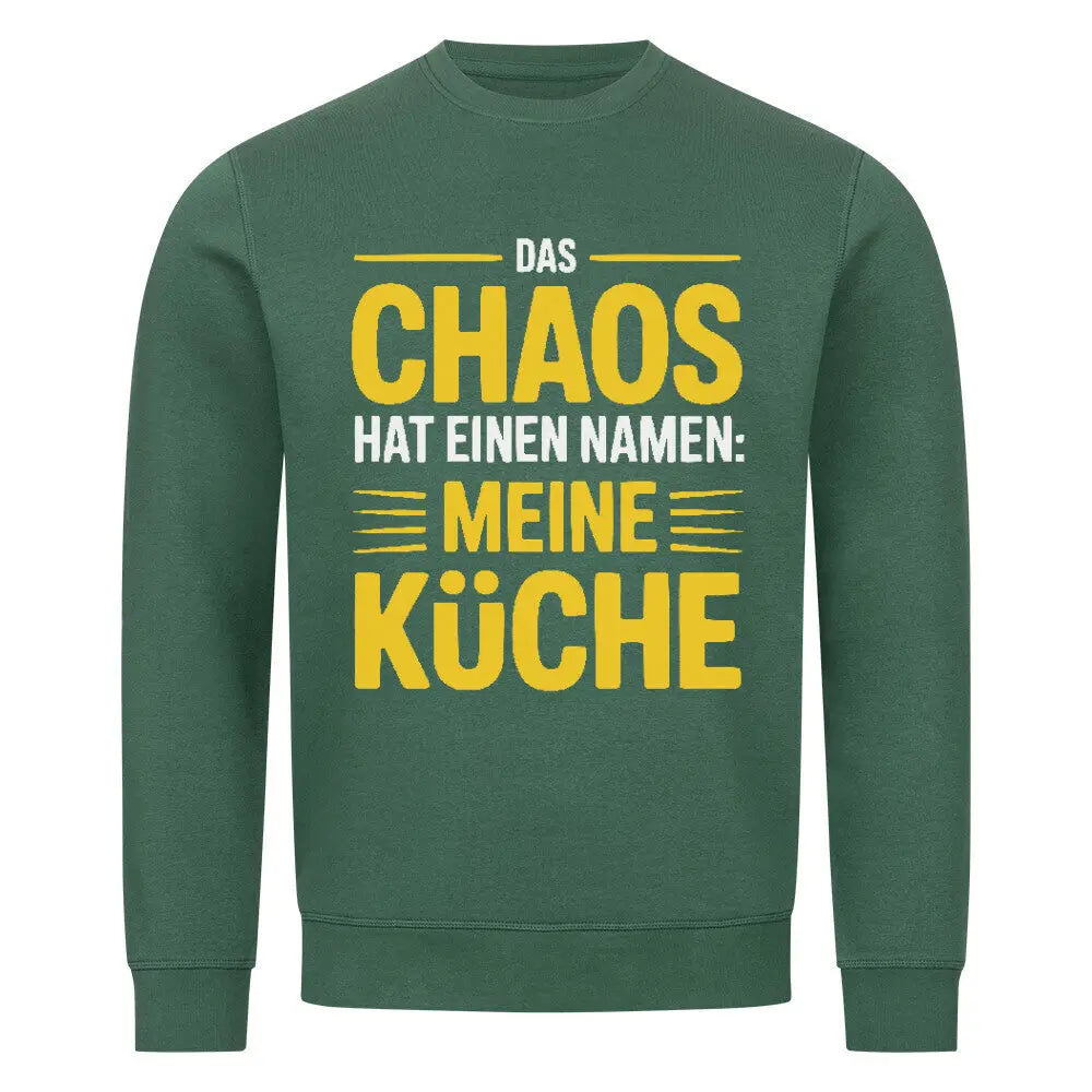 Chaos Küche – Premium Sweatshirt – Motivdruck in Varsity Green