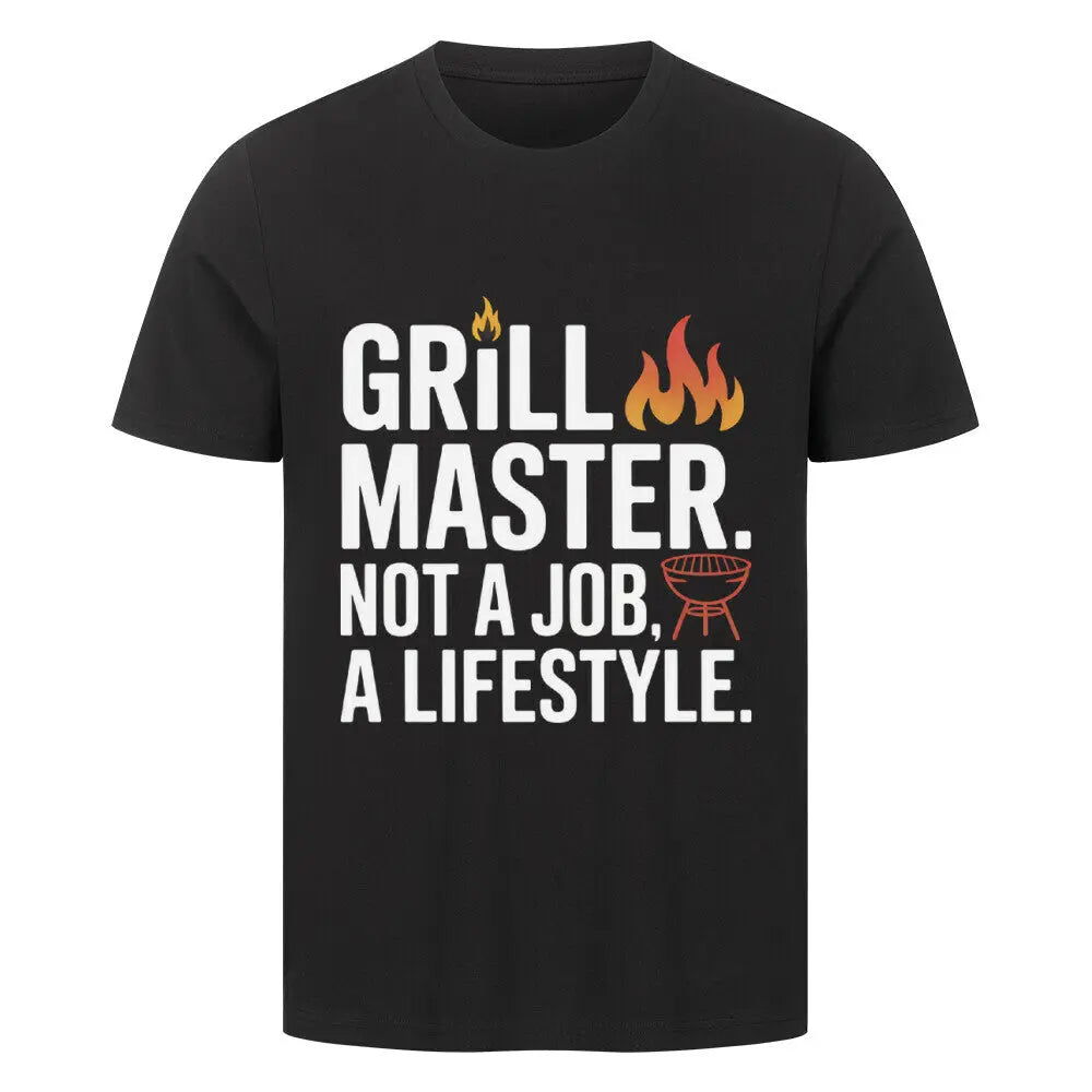 Grill Master. Not a Job. A Lifestyle. – Premium T-Shirt – Motivdruck in Schwarz