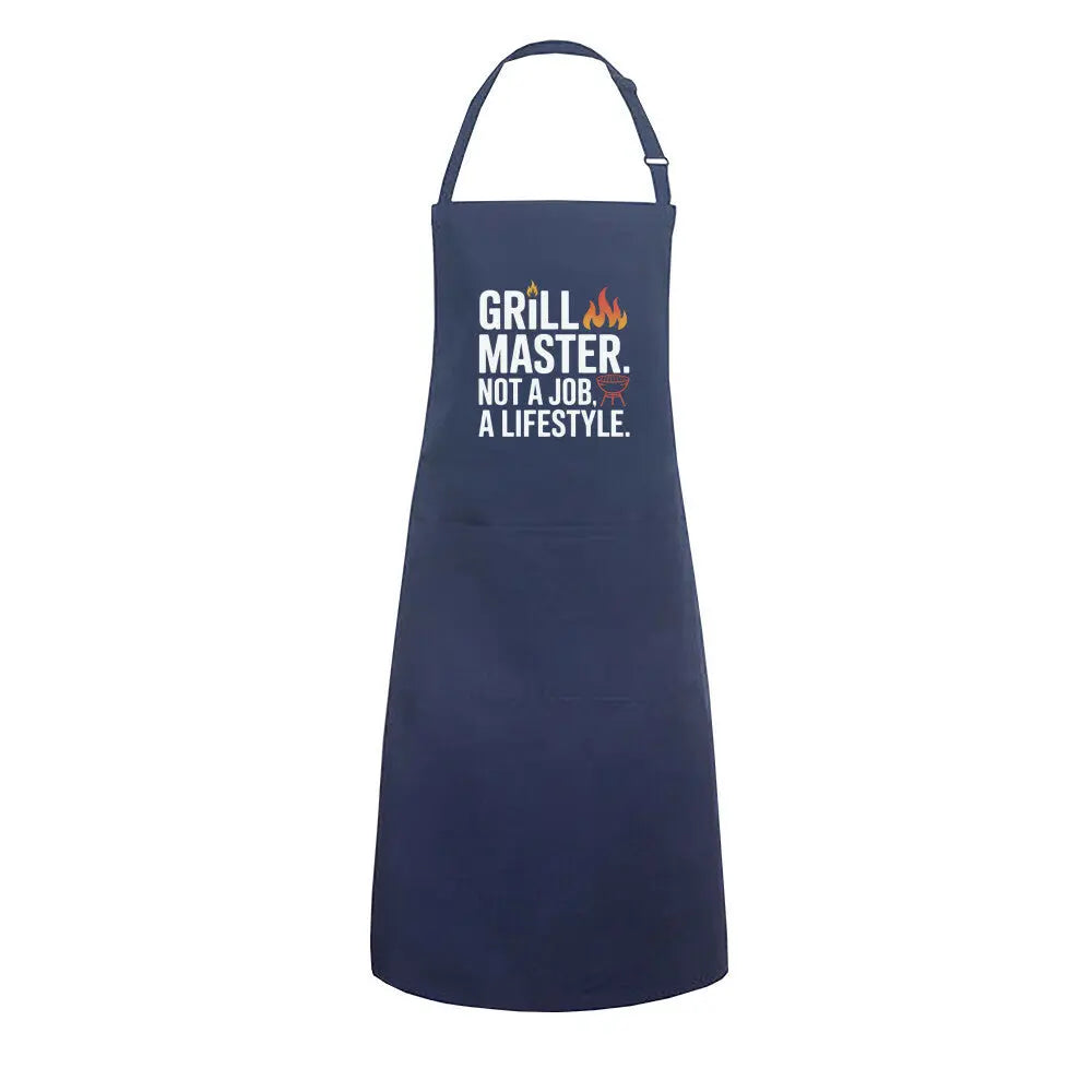 Grill Master. Not a Job. A Lifestyle. – Kochschürze – Motivdruck in Navy