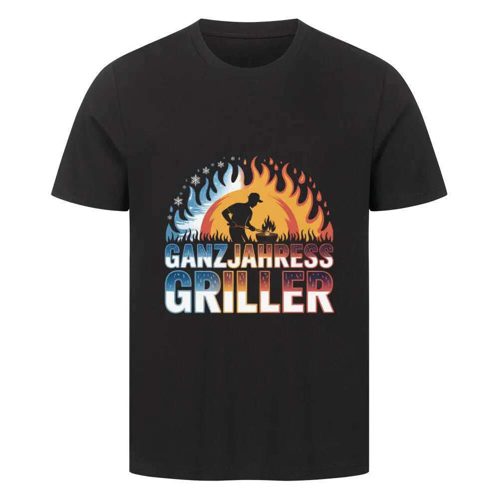 Ganzjahres-Griller – Premium T-Shirt – Motivdruck in Schwarz