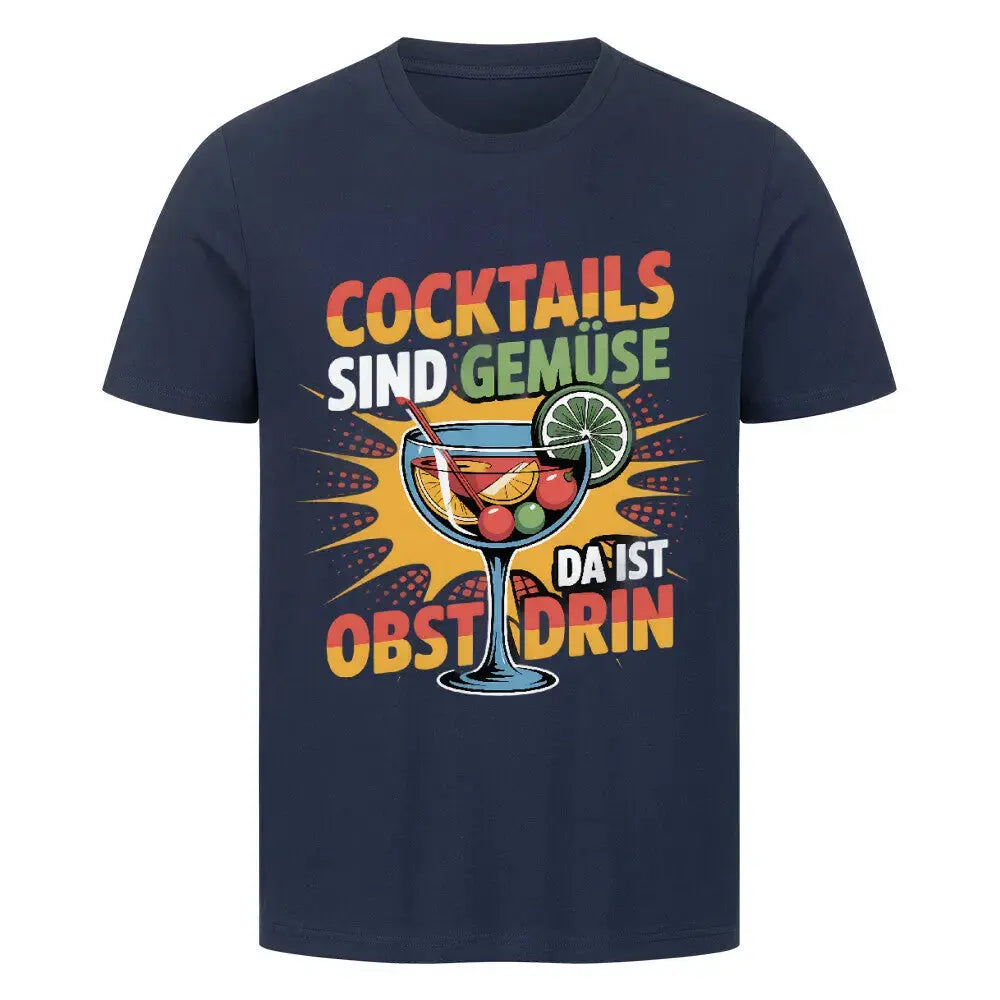 Cocktails sind Gemüse – Premium T-Shirt für Genießer – Meatware Detailansicht