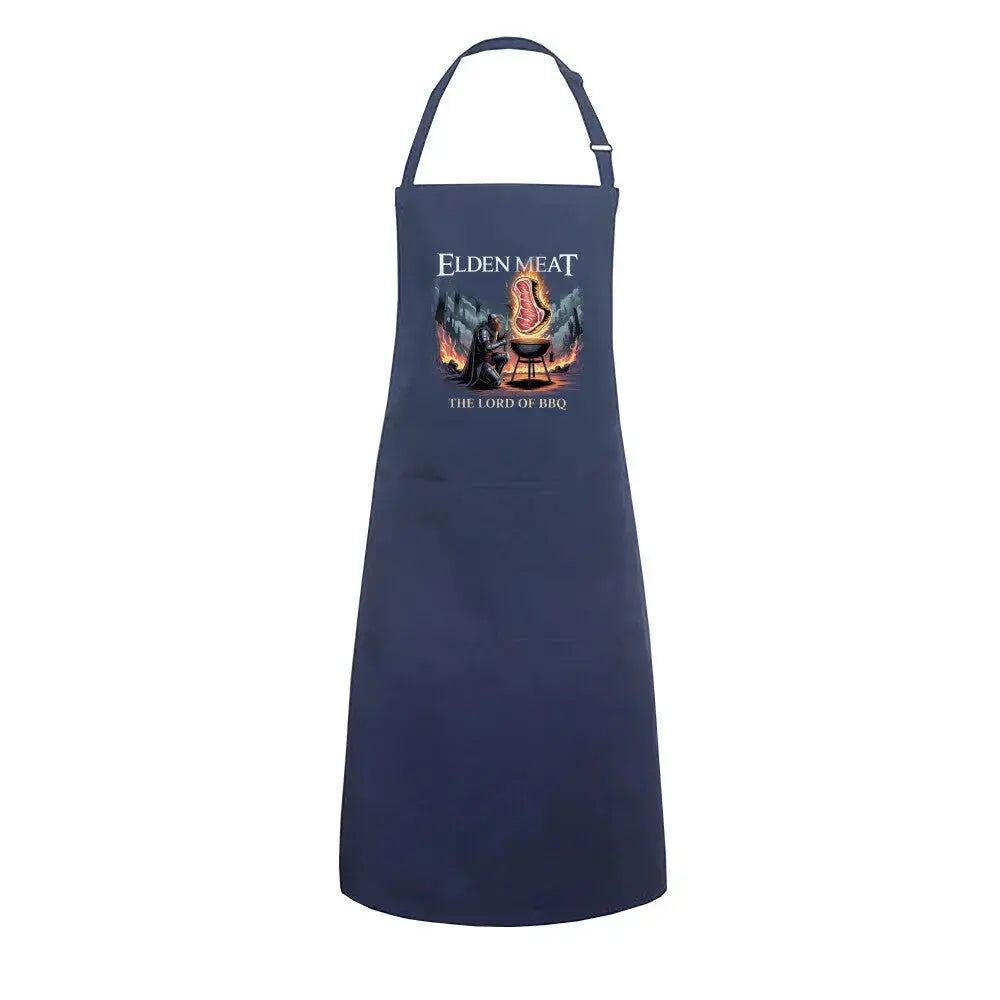 Elden Meat Grillschürze – The Lord of BBQ | Epische Gamer Grillschürze – Motivdruck in Navy