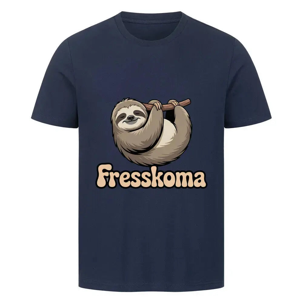 Fresskoma Faultier T-Shirt – Lustiges BBQ & Grill Geschenk | Meatware® – Motivdruck in French Navy