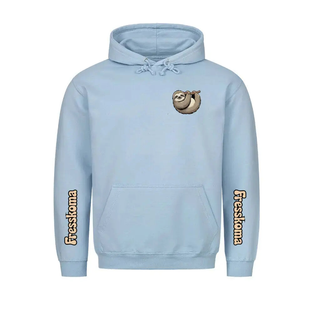 Fresskoma Classic Hoodie – Full Print Edition | Vorne, Hinten & Ärmel-Design – Motivdruck in Babyblau