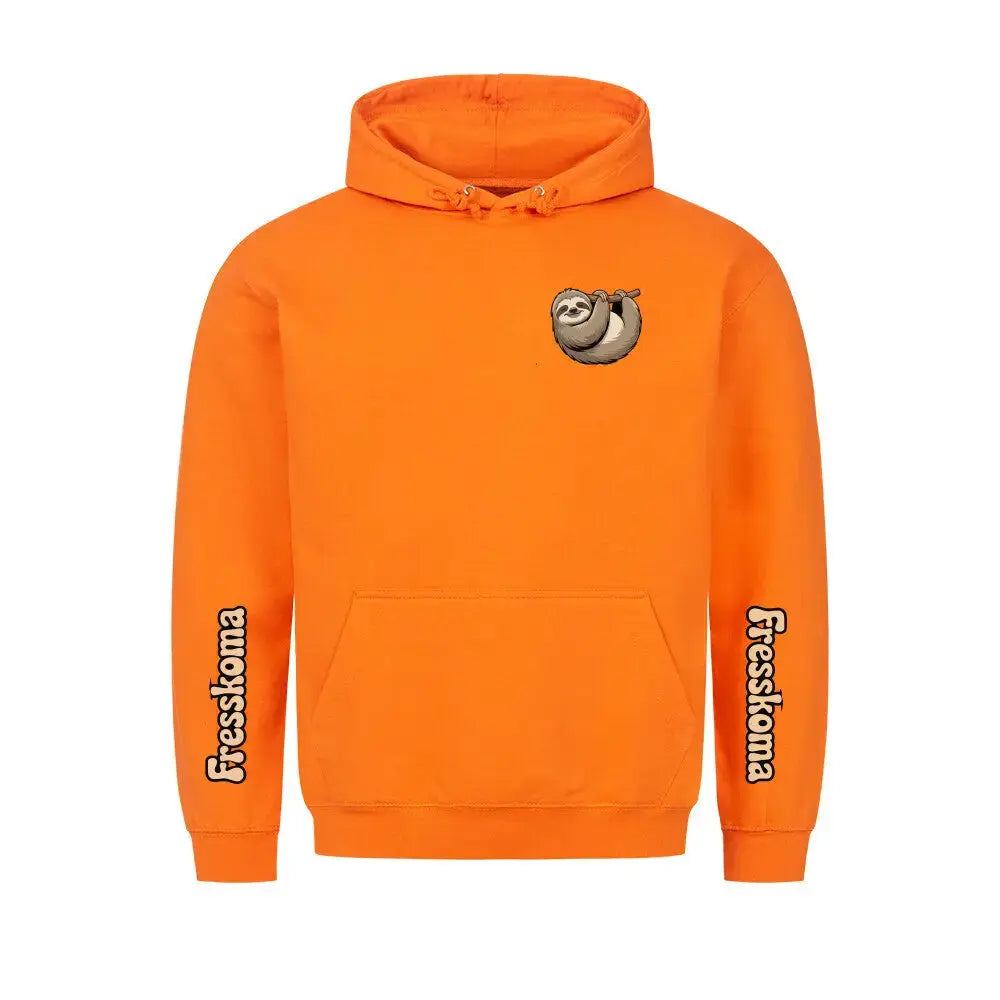 Fresskoma Classic Hoodie – Full Print Edition | Vorne, Hinten & Ärmel-Design – Motivdruck in Orange