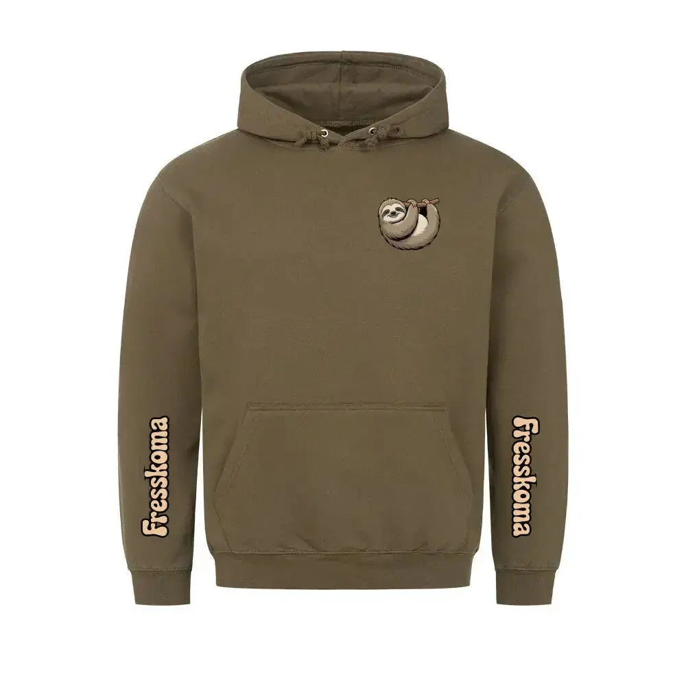 Fresskoma Classic Hoodie – Full Print Edition | Vorne, Hinten & Ärmel-Design – Motivdruck in Olive