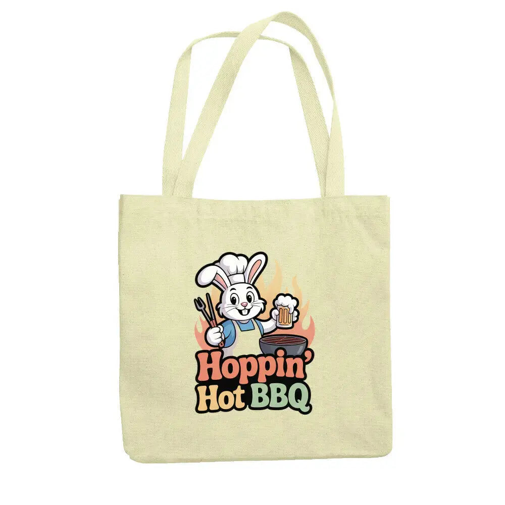 Hoppin' Hot BBQ Jutebeutel – Nachhaltige Baumwolltasche | Meatware® – Motivdruck in Natural