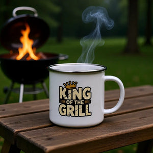 👑 King of the Grill – Emaille Tasse MarketPrint