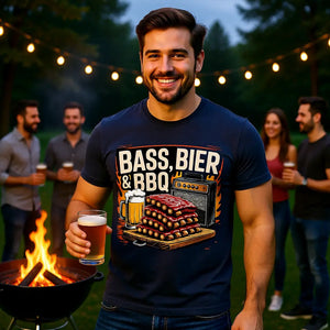 🔥 Bass, Bier & BBQ – Premium T-Shirt MarketPrint
