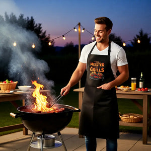 🔥👑 Meister des Grills – Grillschürze für wahre BBQ-Könige MarketPrint