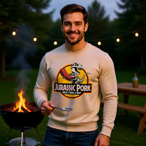 🦖 Jurassic Pork – Premium Sweatshirt für Fleischjäger MarketPrint
