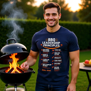🔥 BBQ Leadership Principles – Premium T-Shirt MarketPrint