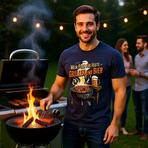 🔥🍺 Mein Plan für Heute – Grillen und Bier – Premium T-Shirt MarketPrint
