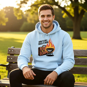 🔥 Born to Grill – Forced to Work – Premium Hoodie MarketPrint