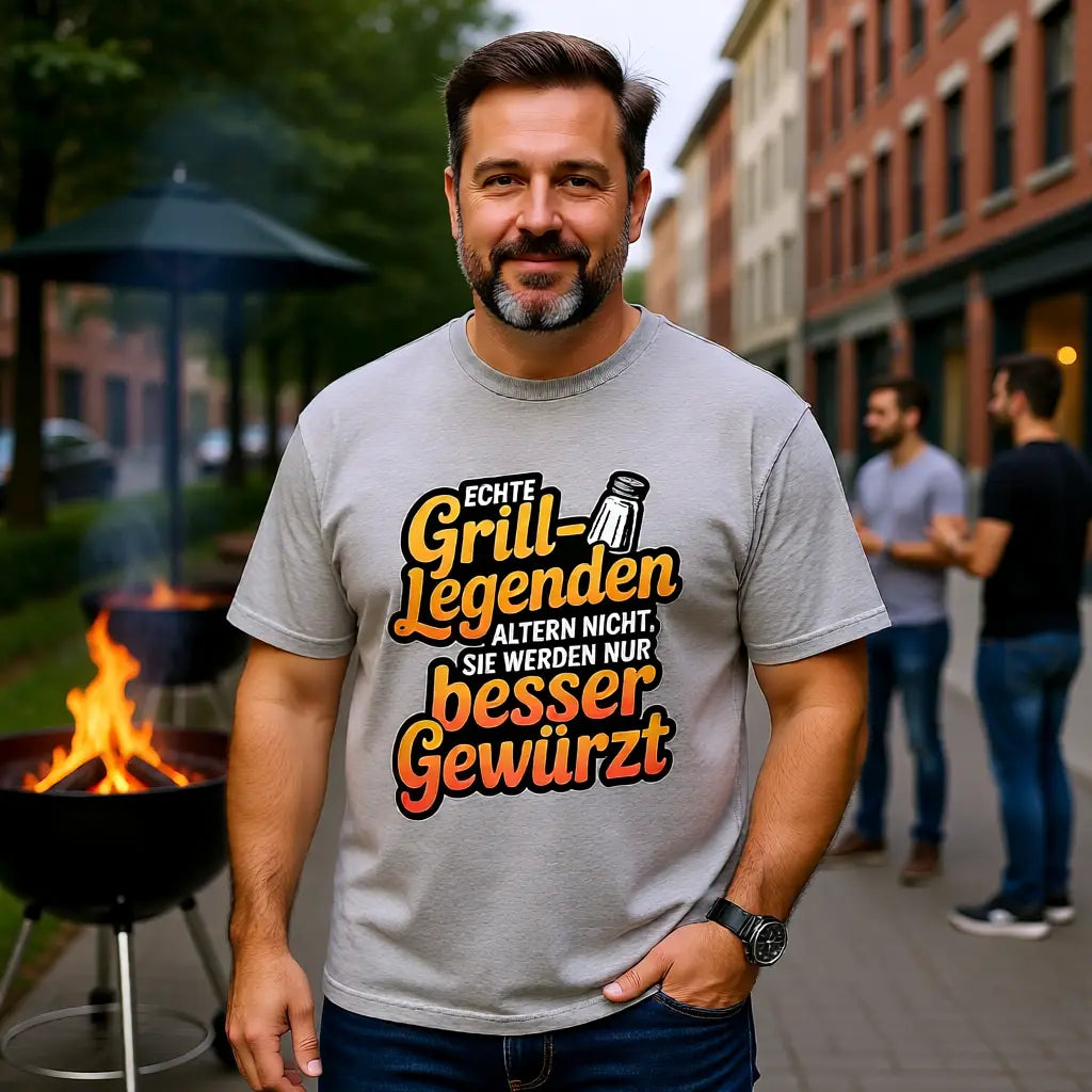 🔥🧂 Echte Grill-Legenden – Oversized Shirt MarketPrint