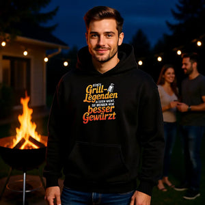 🔥🧂 Echte Grill-Legenden – Oversized Hoodie MarketPrint