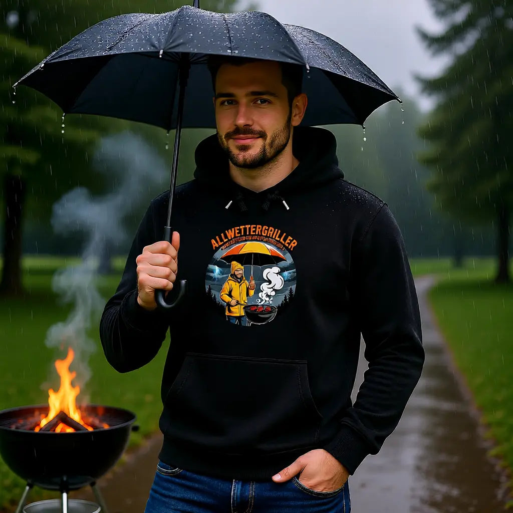 🌧️🔥 Allwettergriller – Premium Hoodie MarketPrint