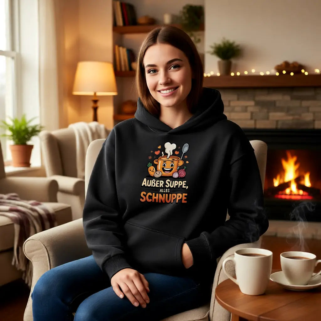 🥣😄 Außer Suppe, alles Schnuppe – Oversized Hoodie MarketPrint