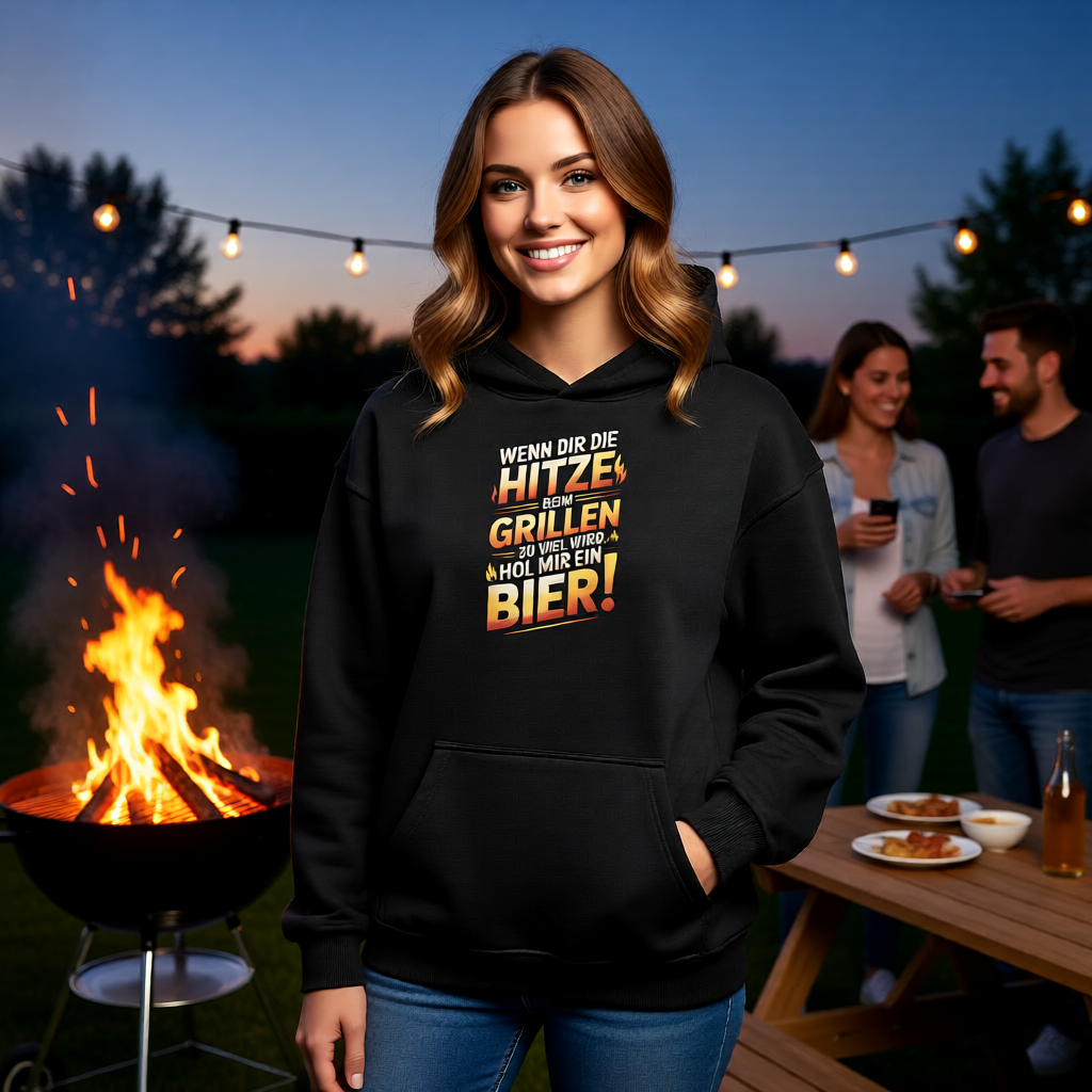 🍺🔥 Hitze beim Grillen – Hol mir ein Bier – Oversized Hoodie