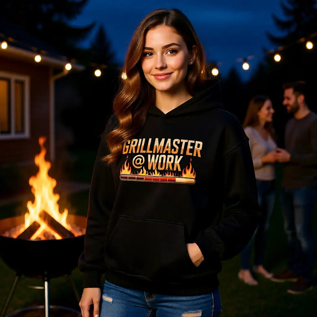 🔥👨🍳 Grillmaster @ Work – Oversized Hoodie MarketPrint