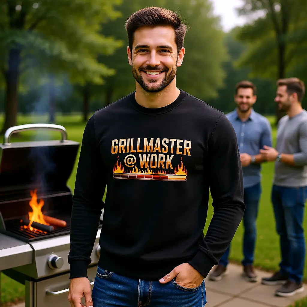 🔥👨🍳 Grillmaster @ Work – Premium Sweatshirt MarketPrint