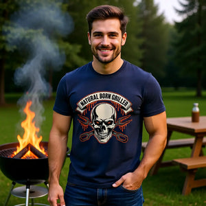 💀🔥 Natural Born Griller – Premium T-Shirt MarketPrint